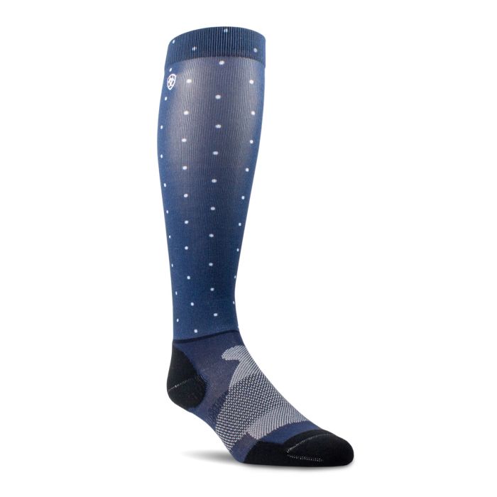 AriatTEK Slim Printed Socks - Navy Dot