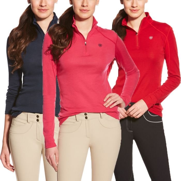 Ladies Casual Clothing - Ariat Womens Cadence 1/4 Zip Wool Pullover