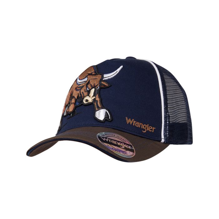 Wrangler KIDS Brendon Trucker Cap - Tan / Navy