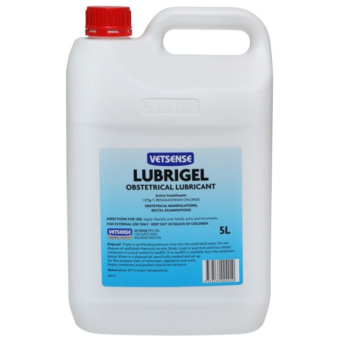 Vetsense Lubrigel Obstetrical Lubricant 5L - for horses