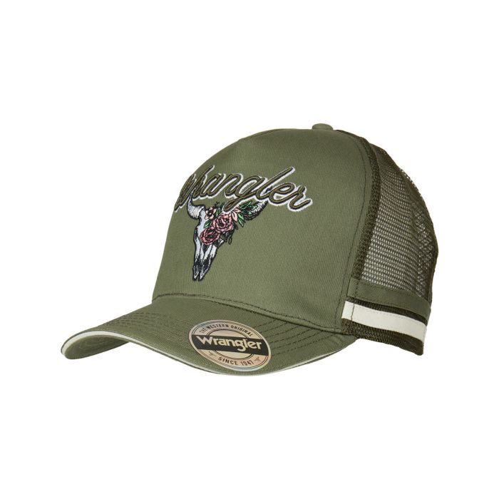 Wrangler Utah High Profile Trucker Cap -  Olive