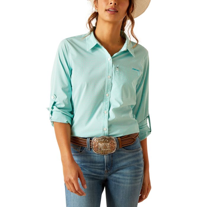 Ariat Ladies Venttek II Stretch Shirt - Baltic Check